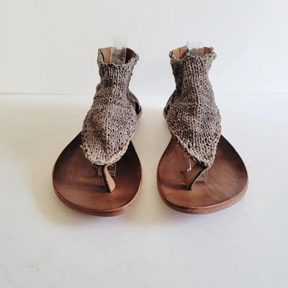 Cydwoq Dion Gray Sweater Woven Sandals Size 41 Boho Artsy Handcrafted in USA - Picture 8 of 16